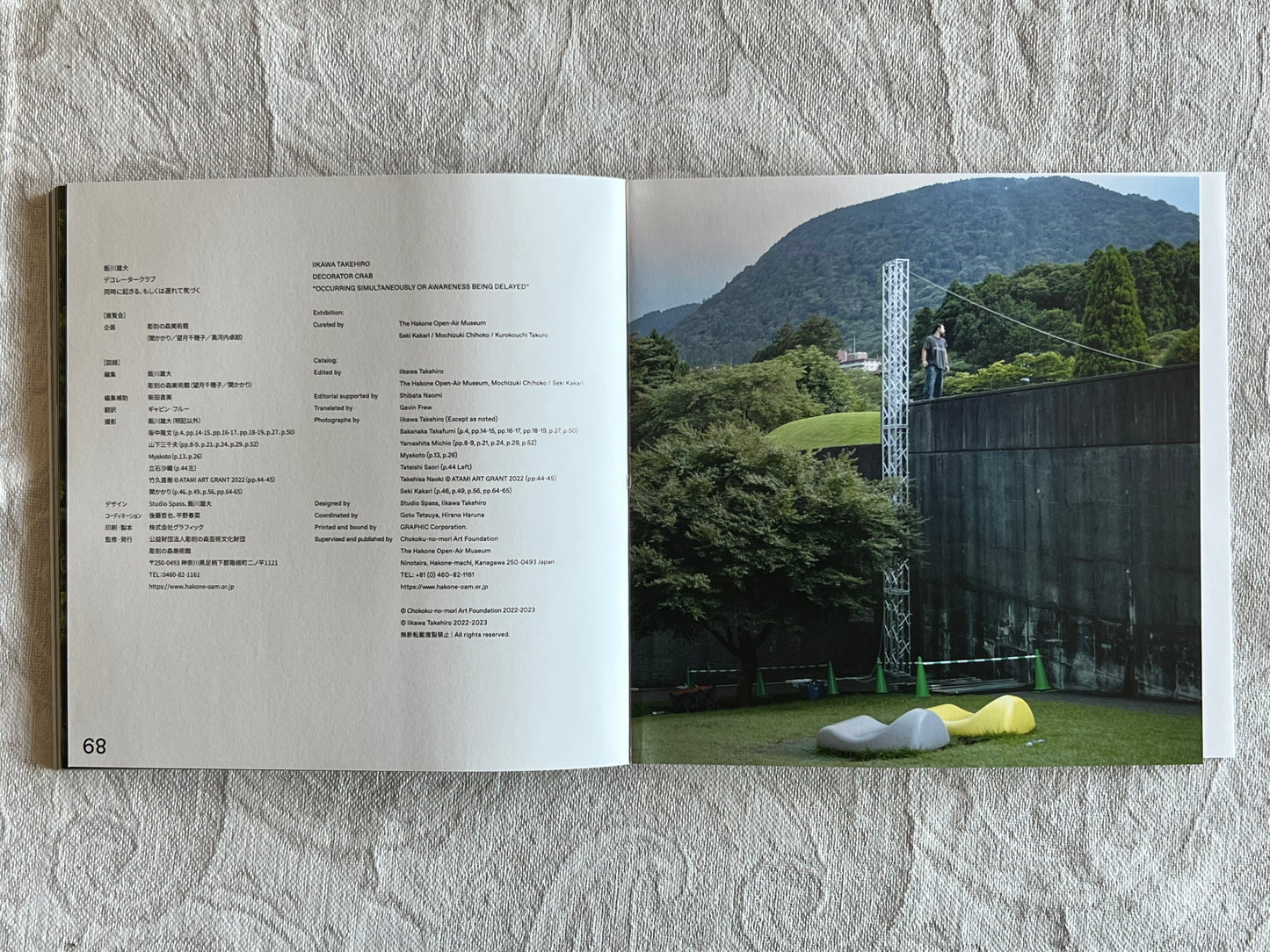 「デコレータークラブ:同時に起きる、もしくは遅れて気づく」彫刻の森美術館での個展のカタログ(2022年制作)
