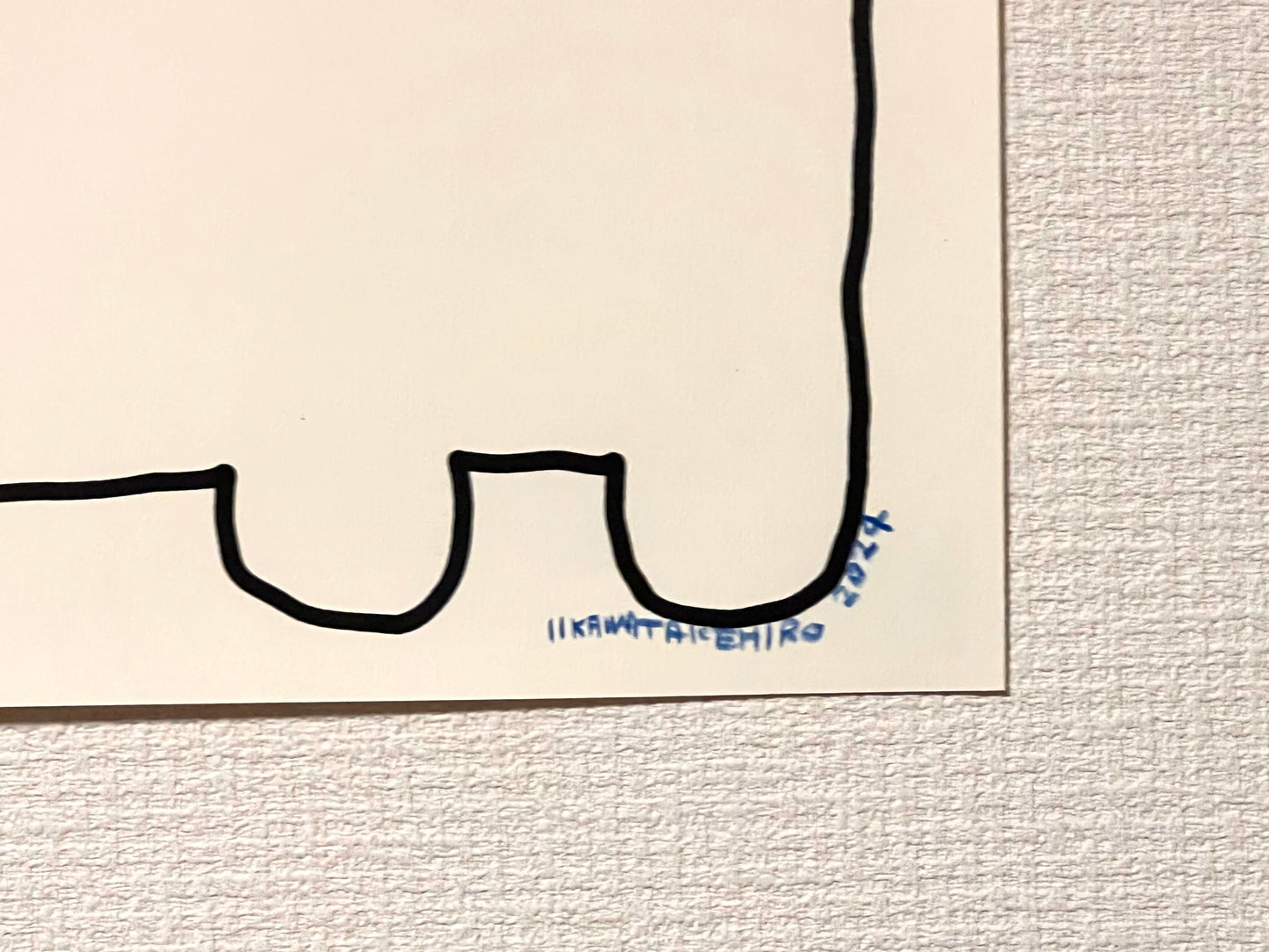 背中に石をのせてる猫の小林さんのドローイング（2024）