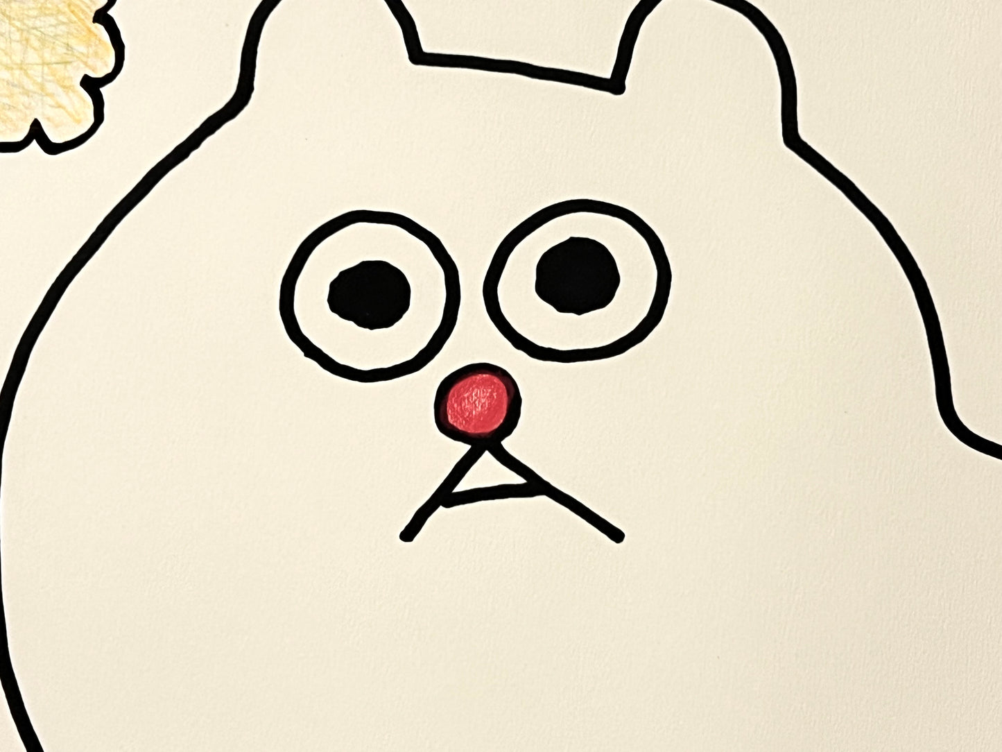 背中に石をのせてる猫の小林さんのドローイング（2024）