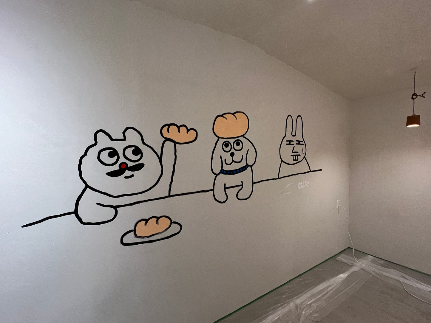 猫の小林さんとかいろいろ壁画制作　