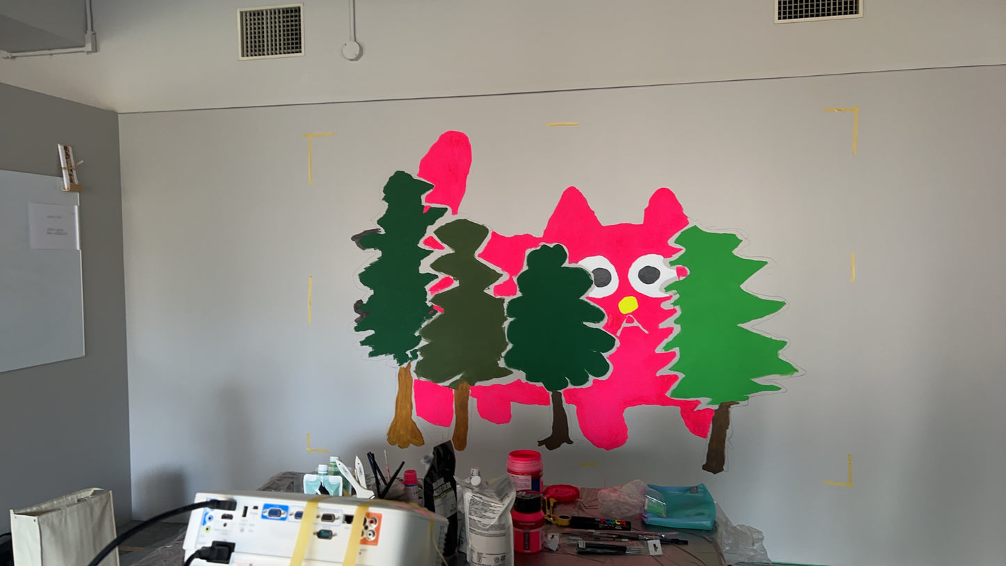 猫の小林さんとかいろいろ壁画制作　